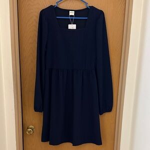 NWT Sz L doreyi Women's Navy Long Sleeve Dress from Amazon
